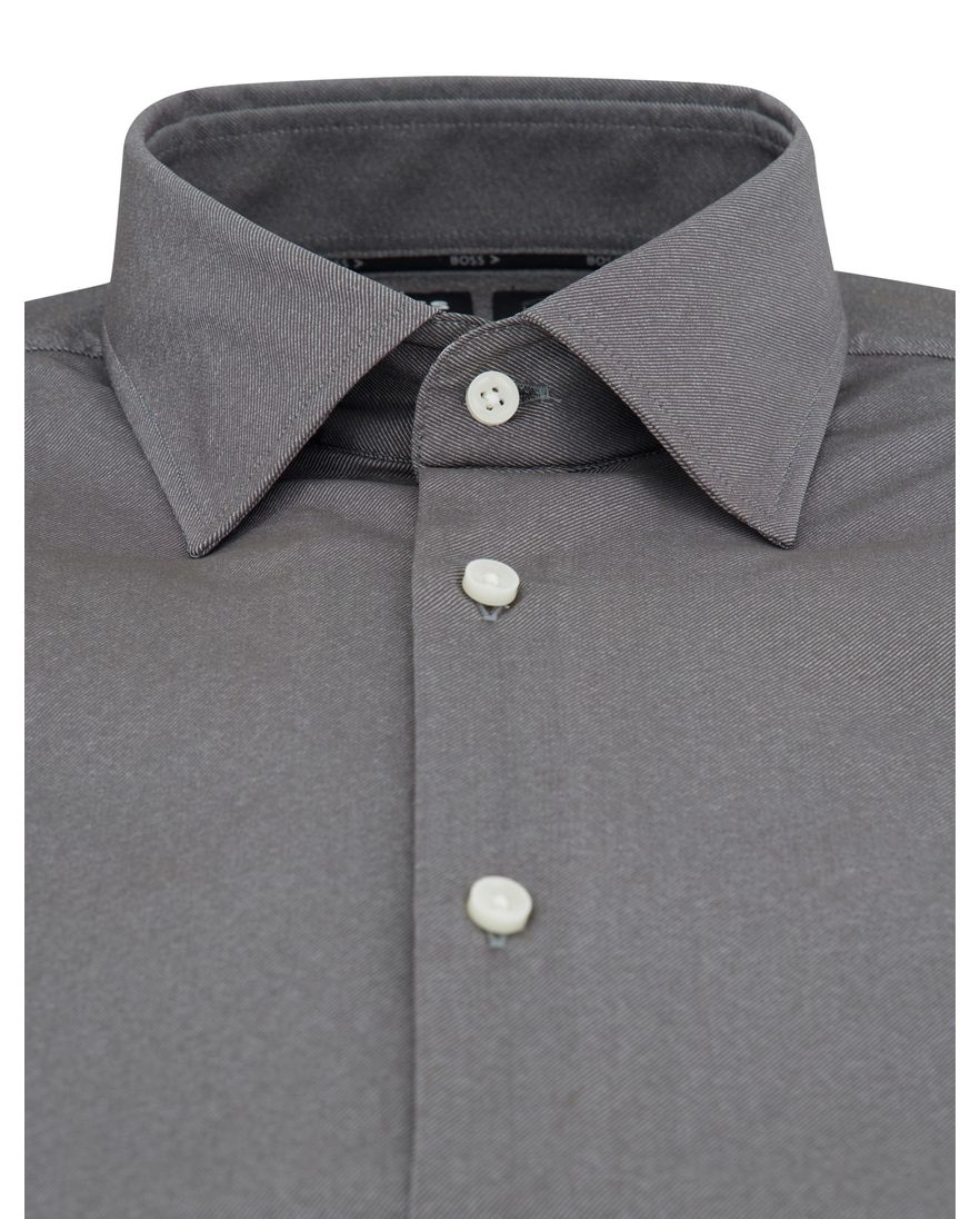 Boss Black business overhemd grijs