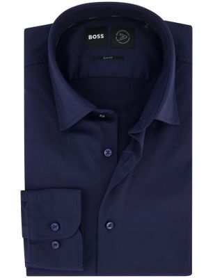Hugo Boss Boss Black P-Hank effen donkerblauw overhemd