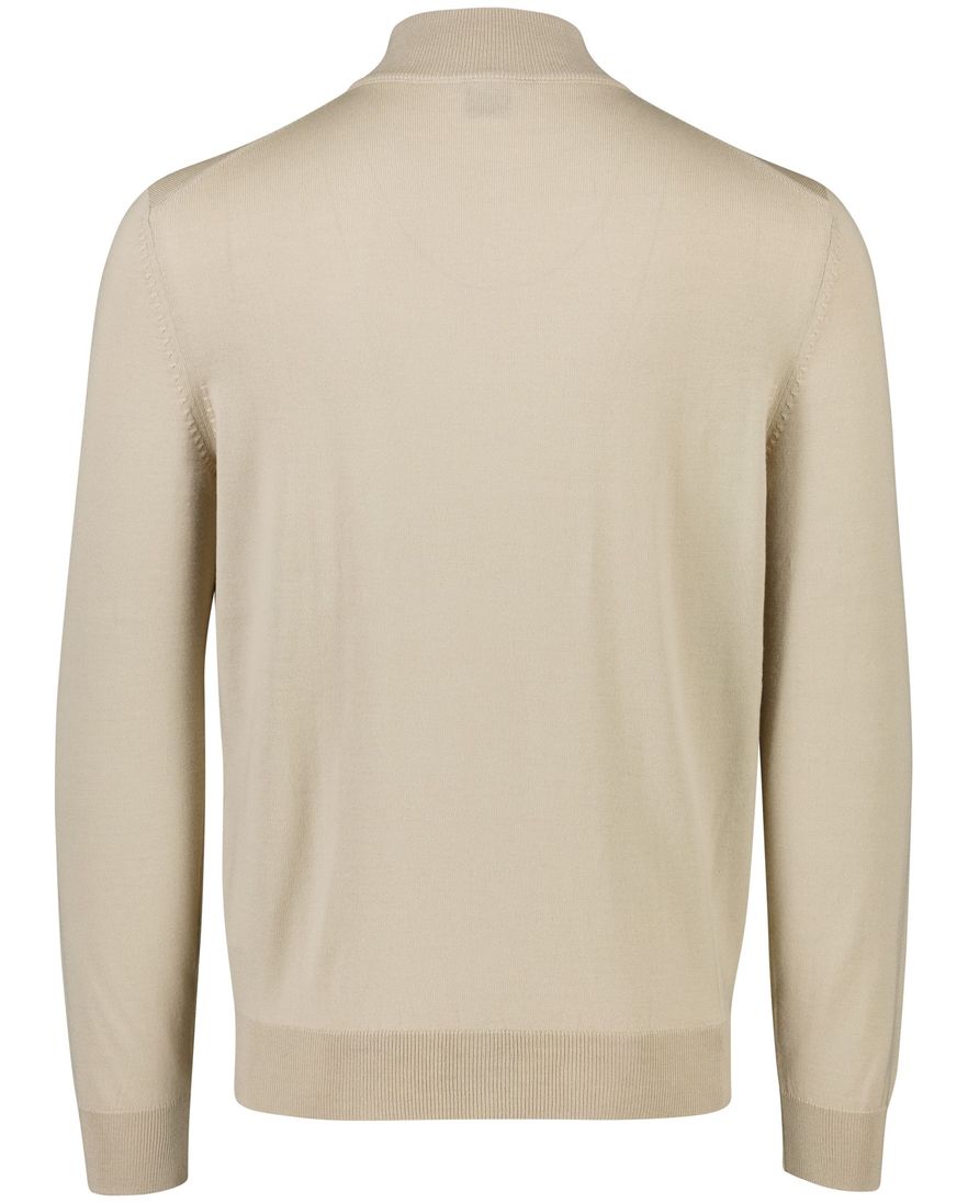 Boss Black Ebenji half zip trui beige