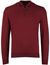 Boss Black Ebenji trui rood half zip effen lamswol