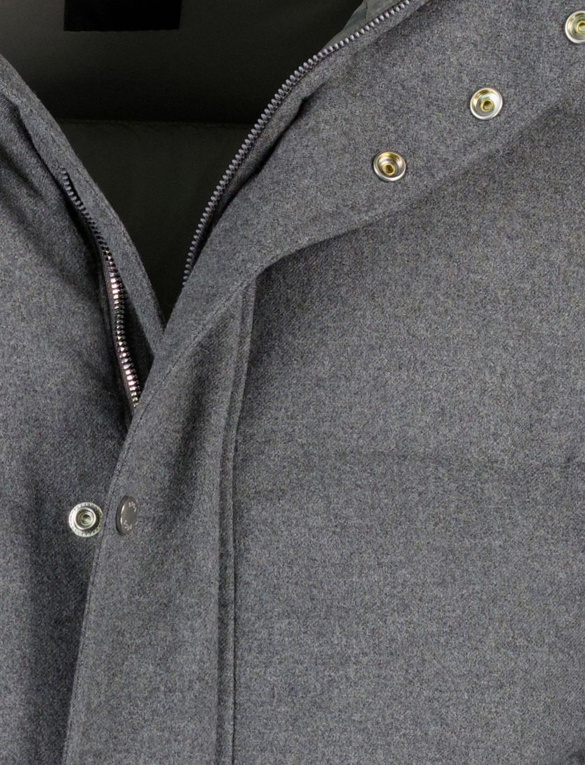 Boss Black premium down winterjas grijs