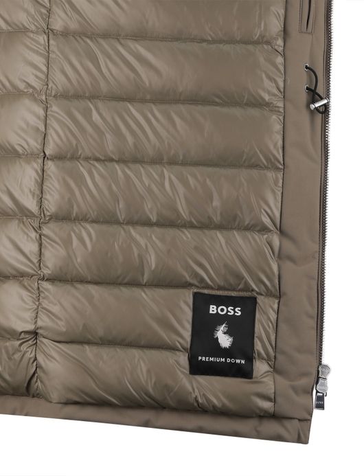 BOSS Black winterjas H-Detoni bruin effen