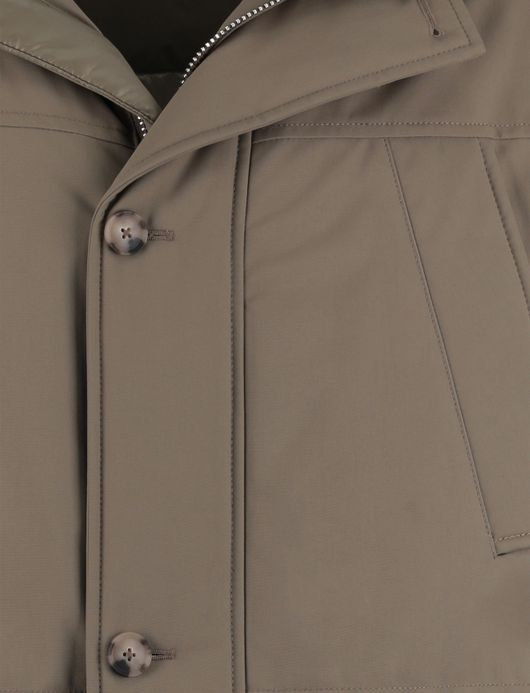 BOSS Black winterjas H-Detoni bruin effen