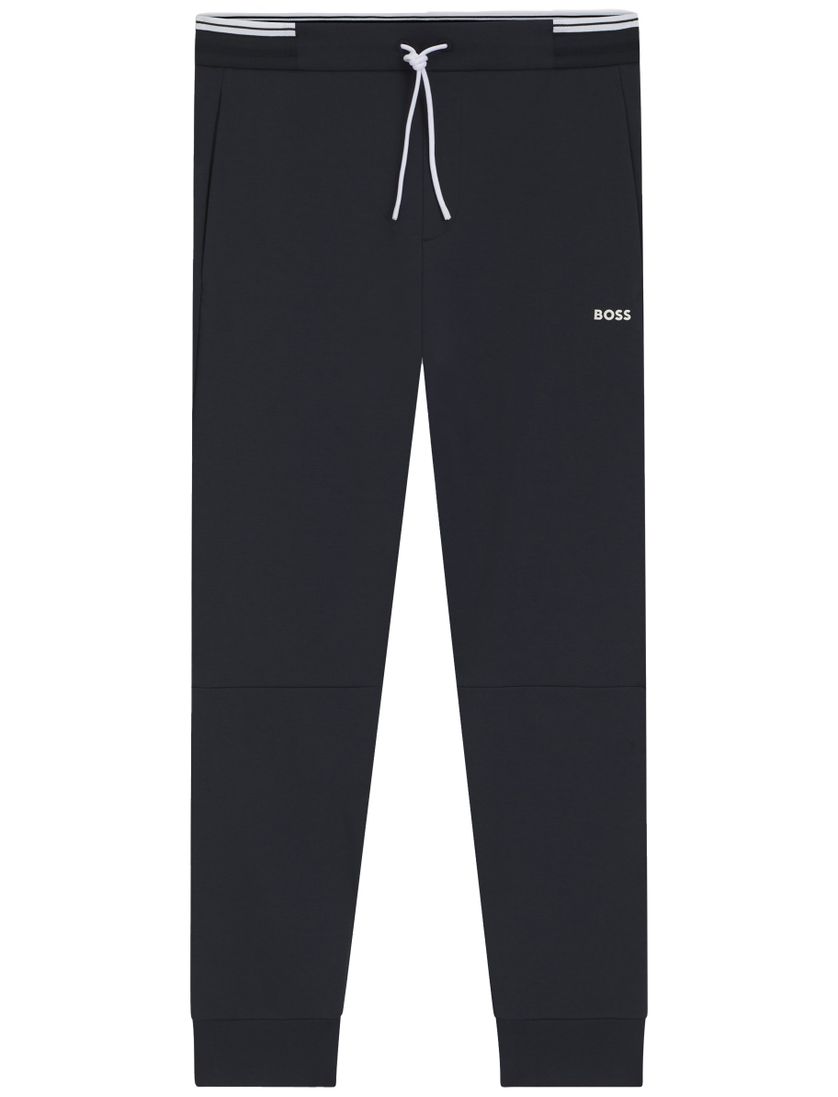 jogginbroek BOSS Green donkerblauw effen katoen