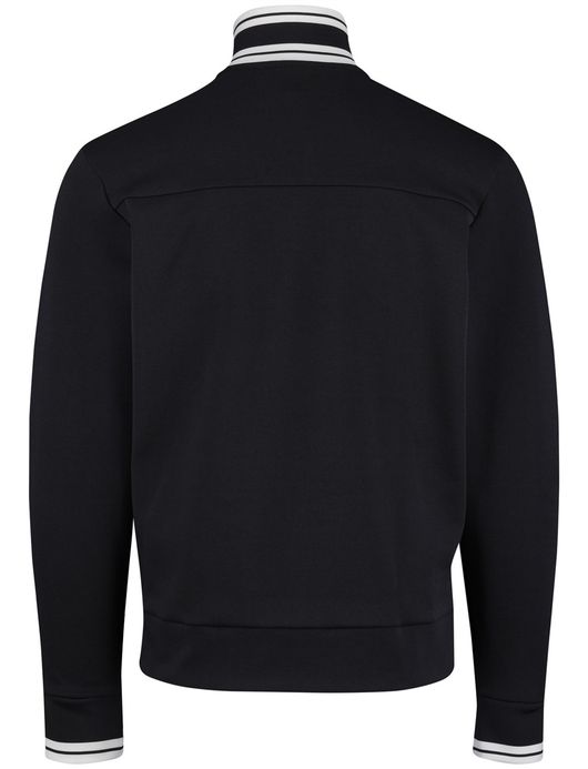 Boss Green Vest donkerblauw witte opstaande kraag