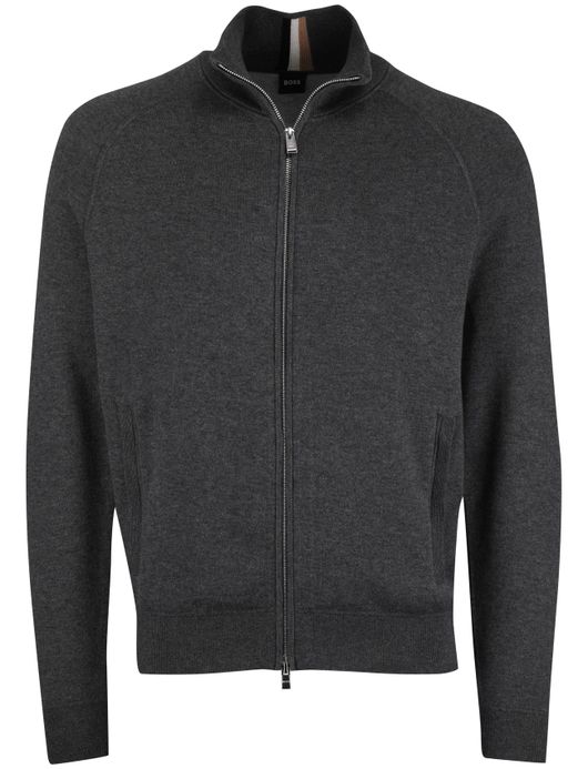 Boss Black vest katoen grijs