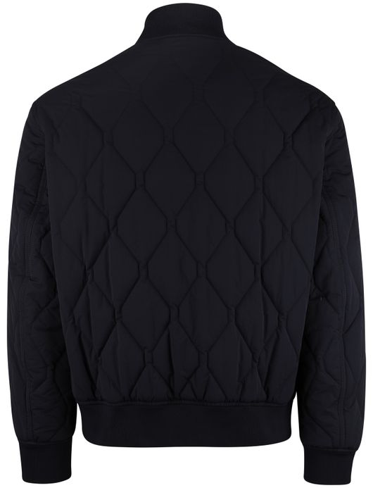 Boss Orange Osnape Bomberjack jas donkerblauw gevoerd patroon