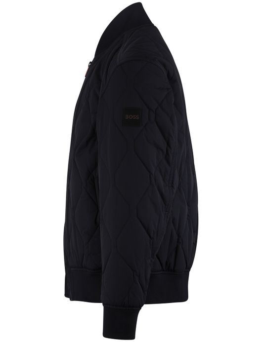 Boss Orange Osnape Bomberjack jas donkerblauw gevoerd patroon