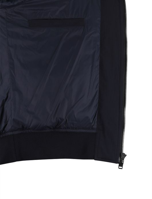 Boss Orange Osnape Bomberjack jas donkerblauw gevoerd patroon