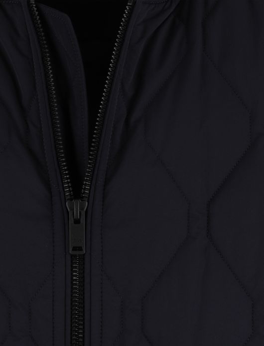 Boss Orange Osnape Bomberjack jas donkerblauw gevoerd patroon