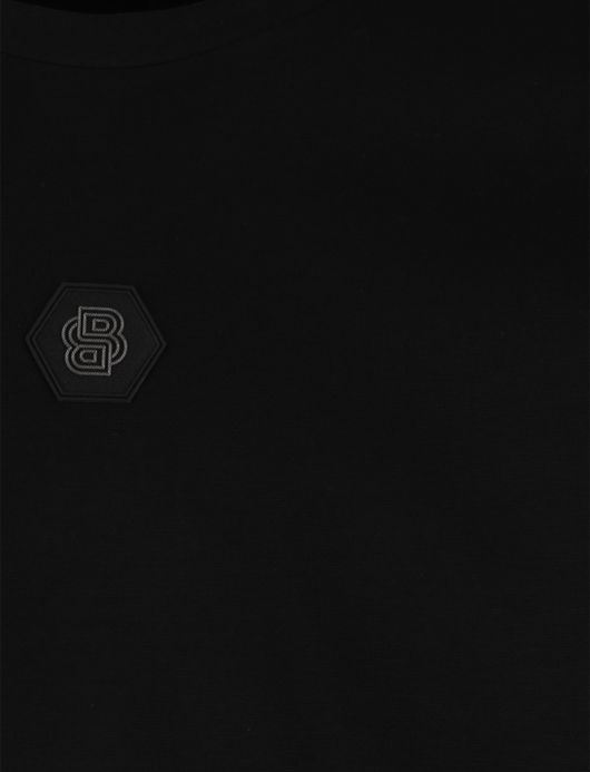 BOSS Green trui ronde hals zwart effen