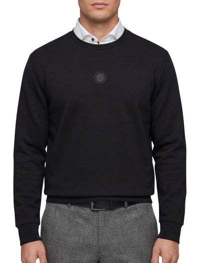 Hugo Boss BOSS Green trui ronde hals zwart 100% katoen