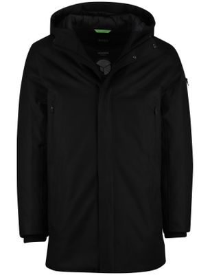 Hugo Boss BOSS Orange winterjas OW Hexatech Parka Black dubbele borstzakken