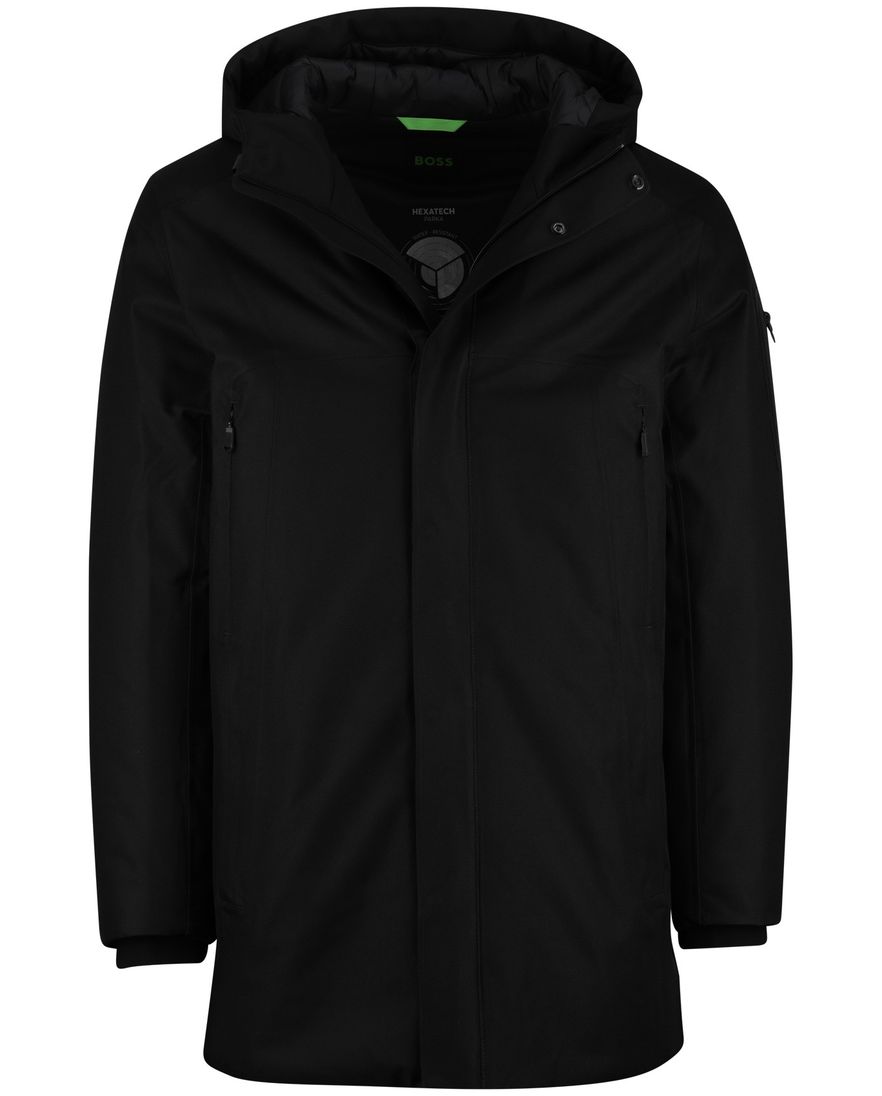 BOSS Orange winterjas OW Hexatech Parka Black effen