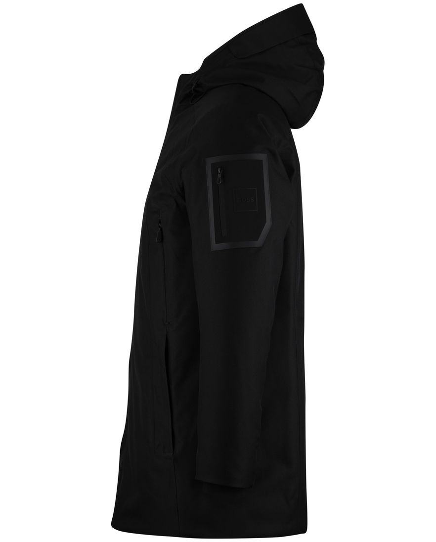 BOSS Orange winterjas OW Hexatech Parka Black effen