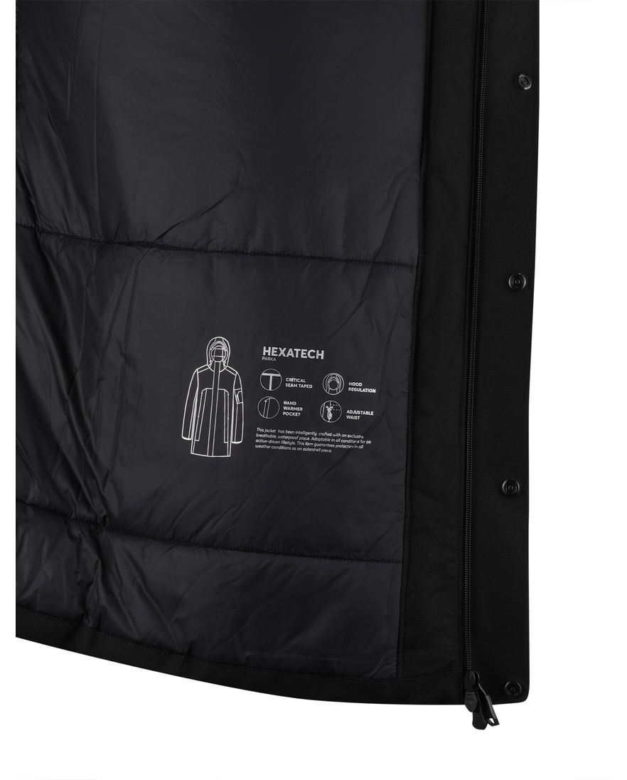 BOSS Orange winterjas OW Hexatech Parka Black effen