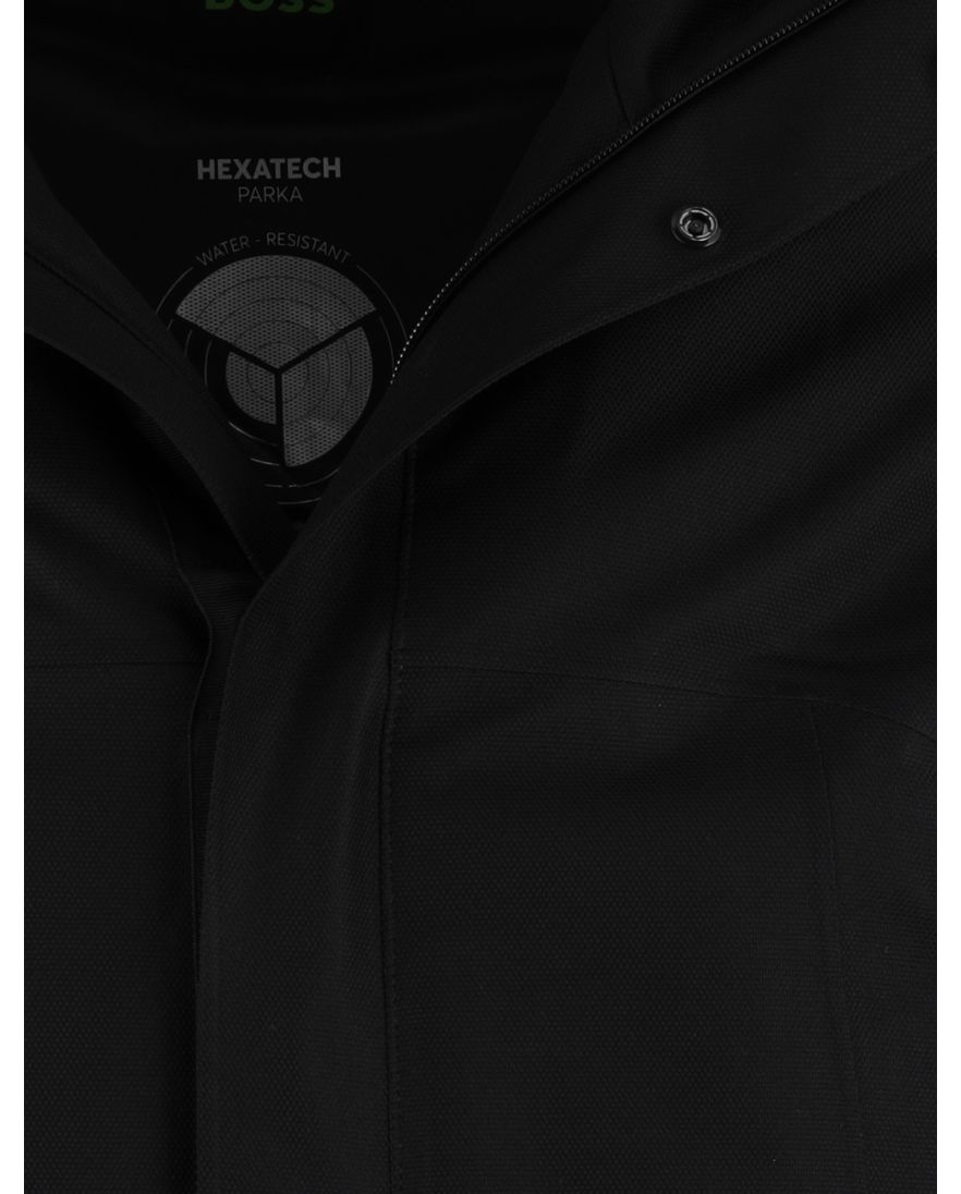 BOSS Orange winterjas OW Hexatech Parka Black effen