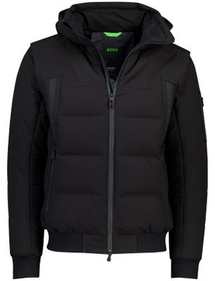 Hugo Boss Boss Green winterjas zwart puffer met capuchon
