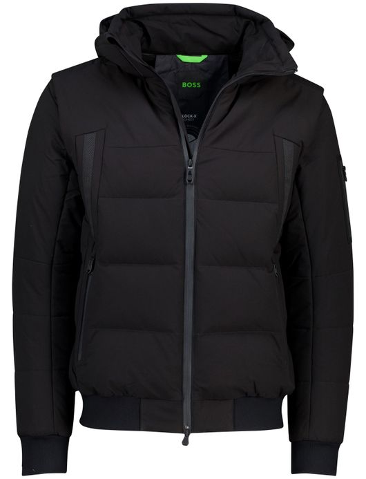 Boss Green winterjas zwart puffer met capuchon