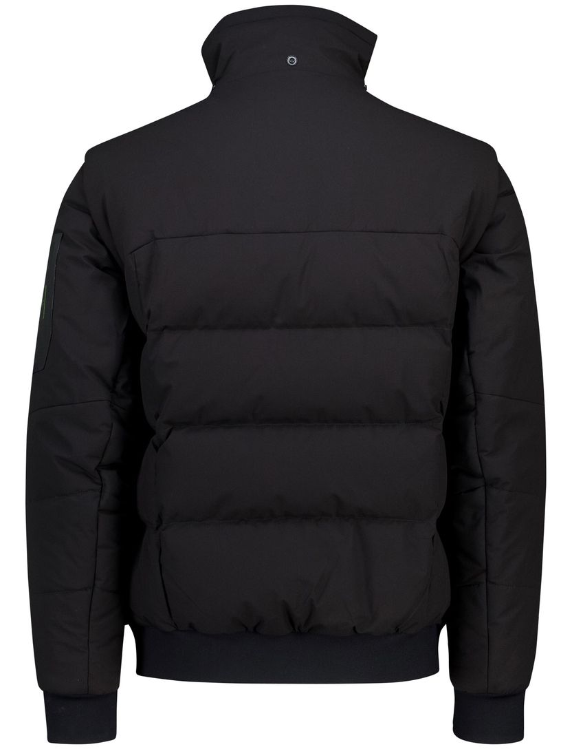 Winterjas Boss Green zwart puffer met capuchon
