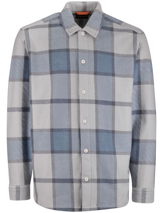 Boss Orange locky 2 overshirt geruit blauw