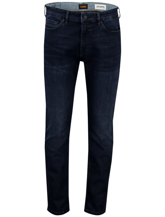 Boss orange jeans slim fit donkerblauw katoen