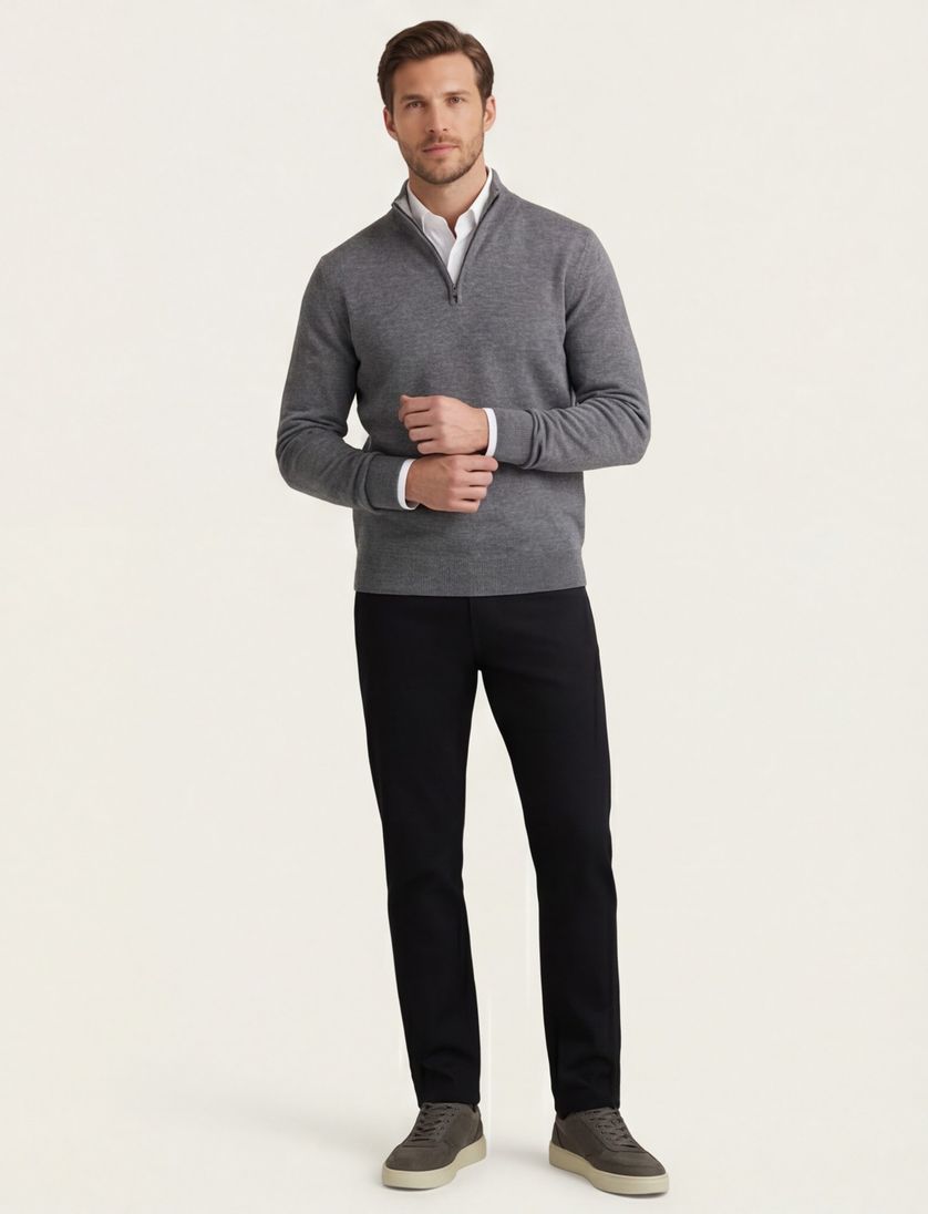 Boss Black H-Hemarlo grijs effen lamswol