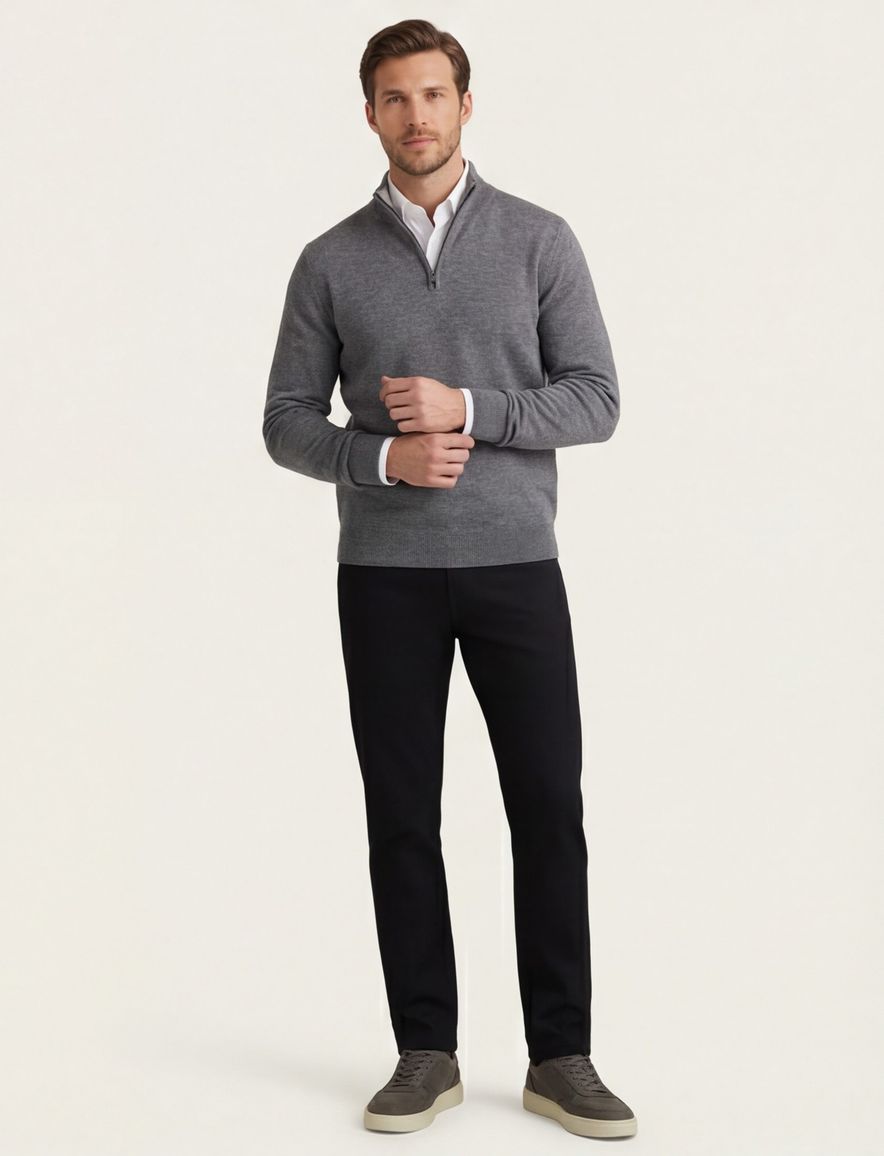 Boss Black H-Hemarlo lamswol grijs effen