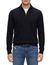 Effen half zip BOSS Black donkerblauw