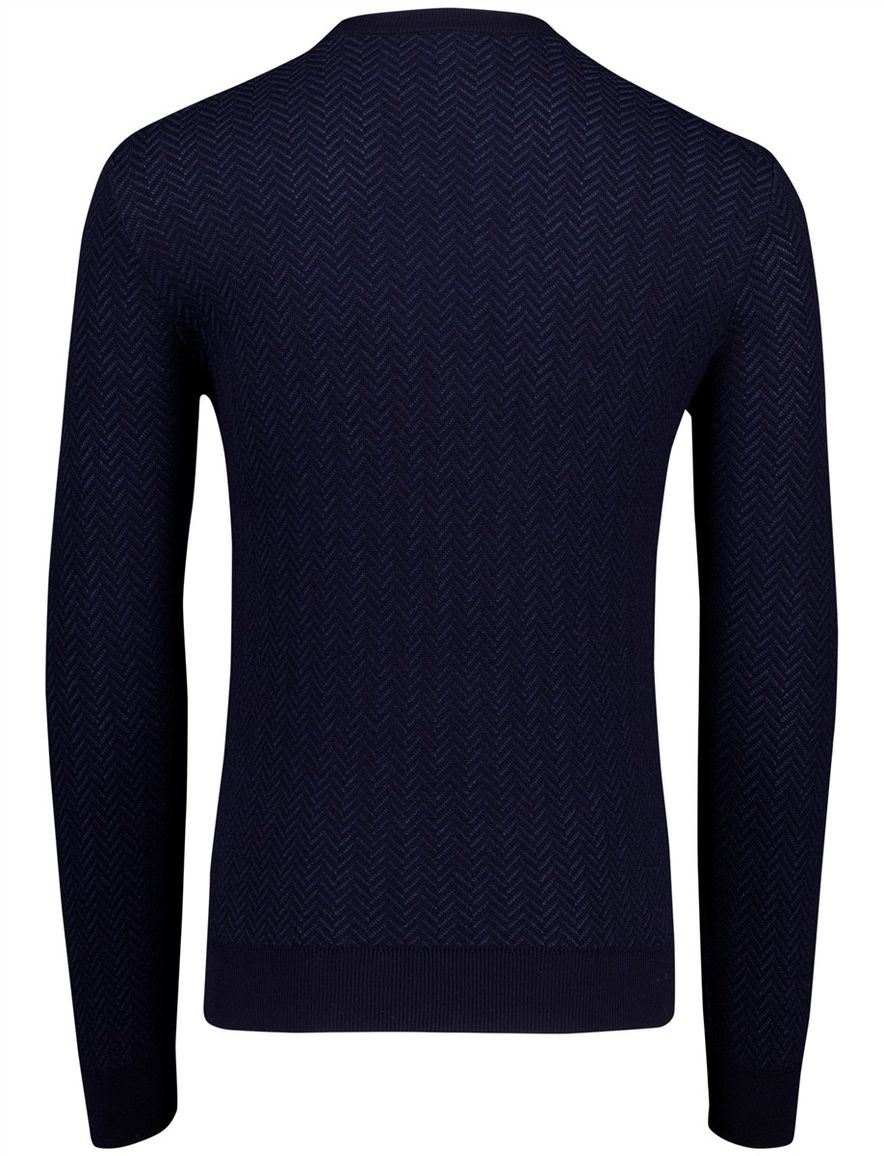 Boss Black Habito trui navy gebreid effen