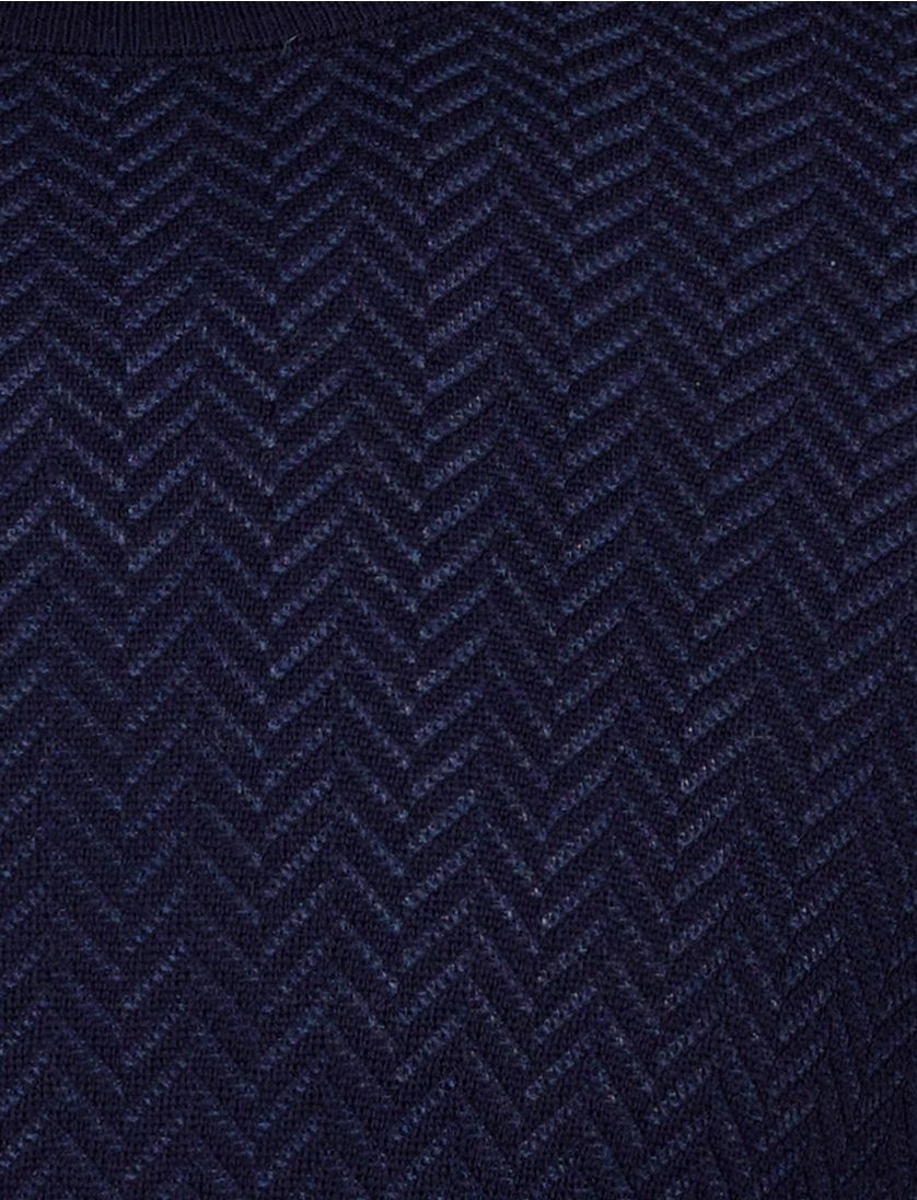 Boss Black Habito trui navy gebreid katoen