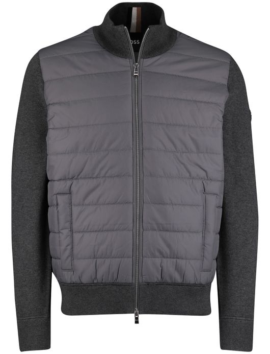 BOSS Black outdoorvest H-Hernesto grijs effen