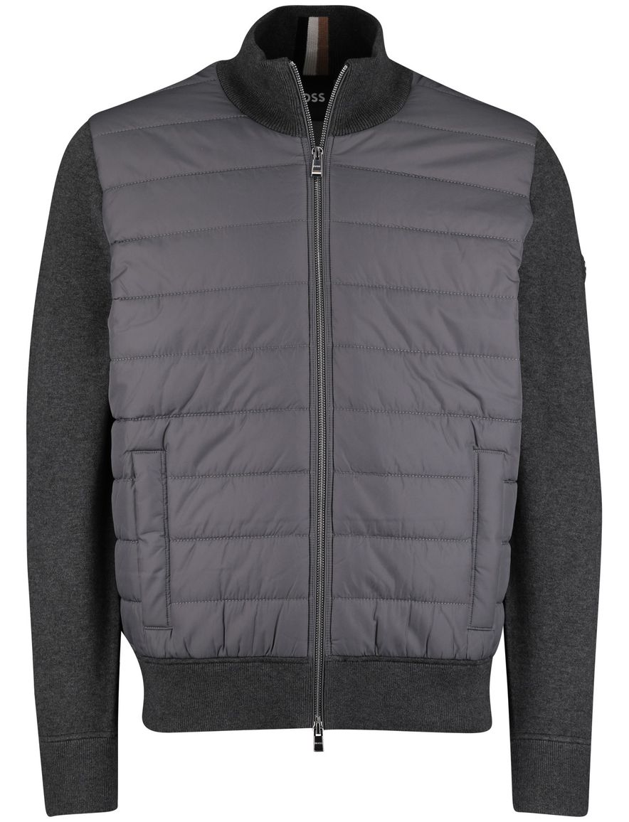 BOSS Black outdoorvest H-Hernesto grijs effen