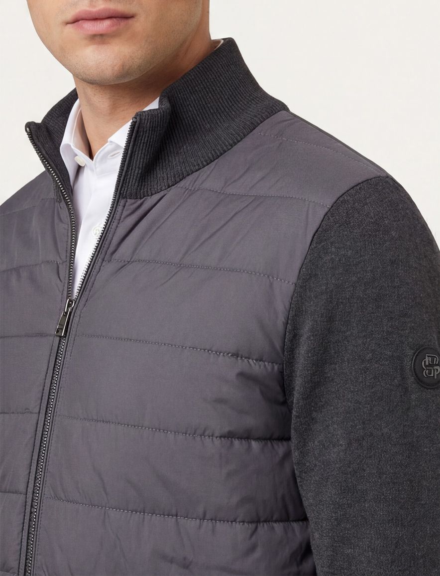 BOSS Black outdoorvest H-Hernesto grijs effen