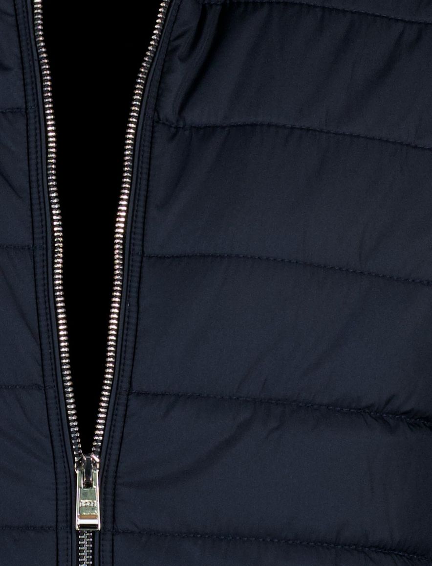 Boss Black vest donkerblauw effen normale fit katoen