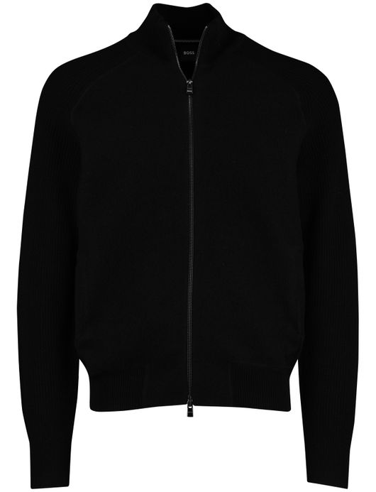 Boss Black Vest zwart 100% lamswol