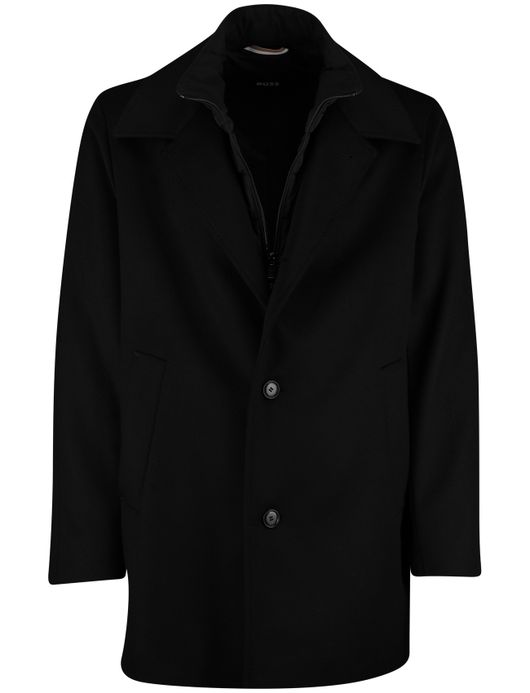 Winterjas  Boss Black zwart wol