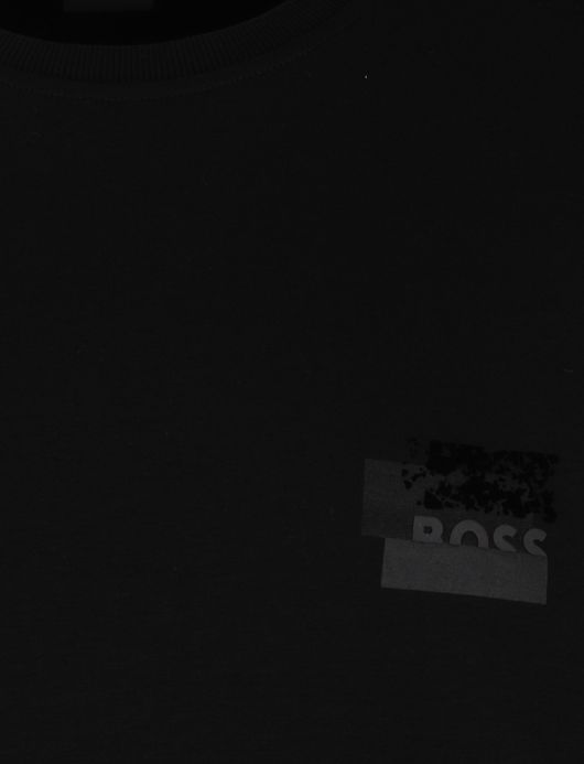 Boss Orange t-shirt Te-snow zwart katoen backprint