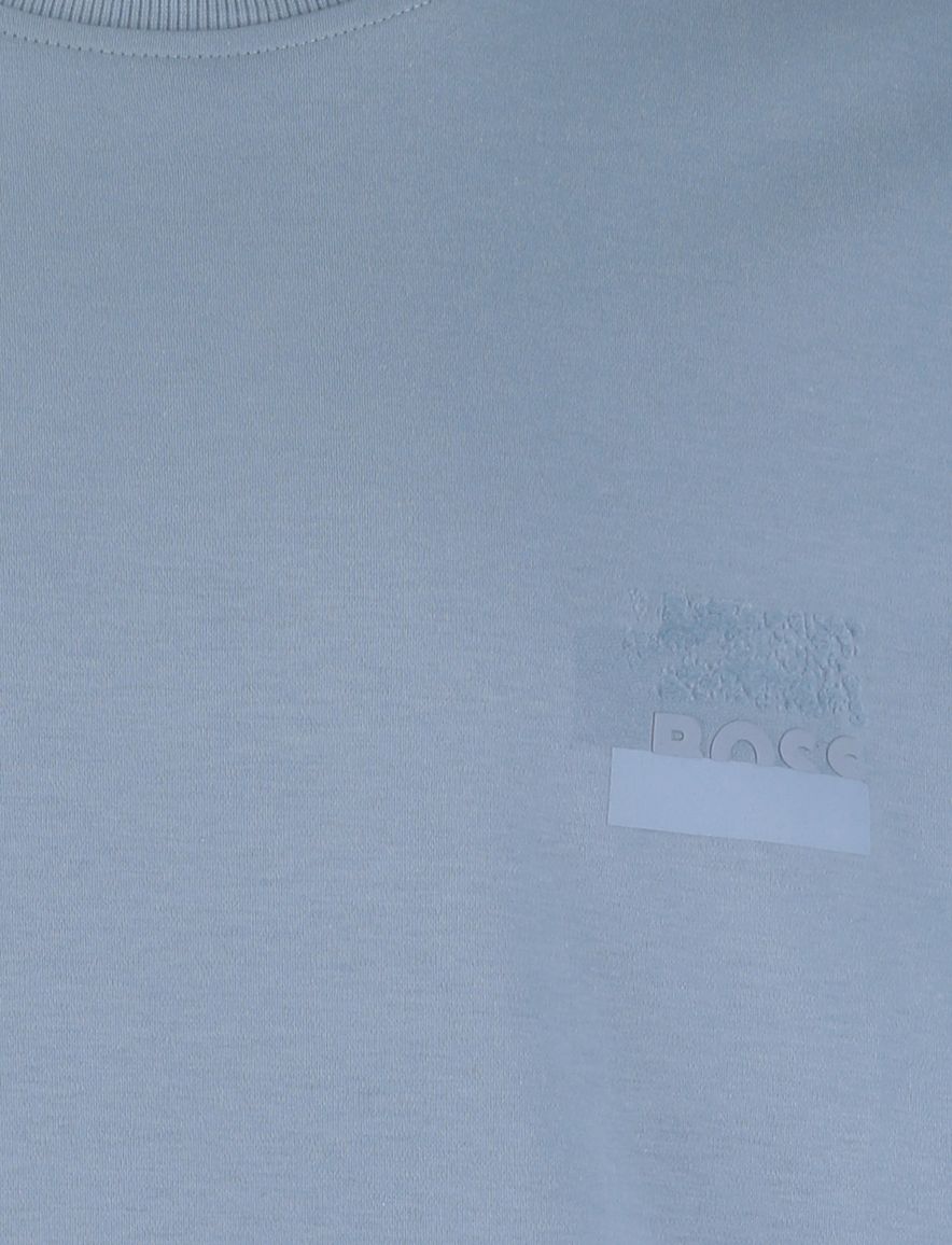 BOSS Orange T-shirt backprint blauw katoen