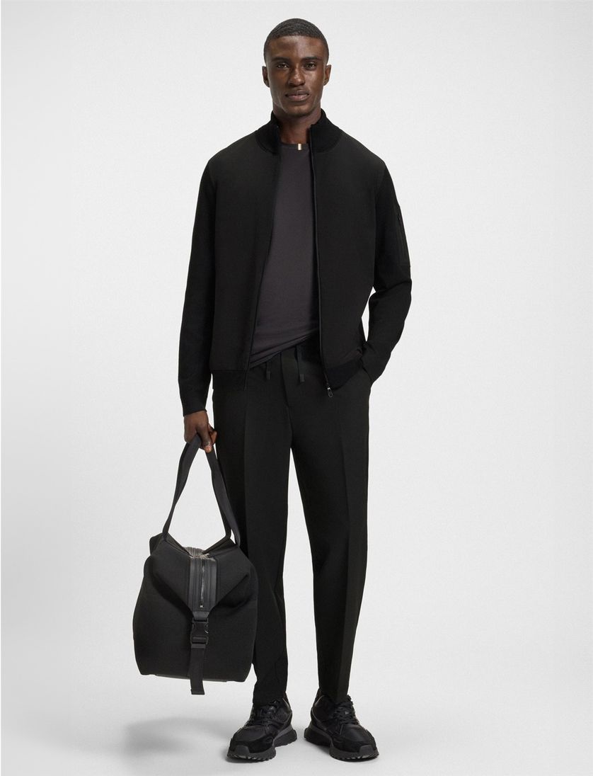 Boss Green vest zwart regular fit effen