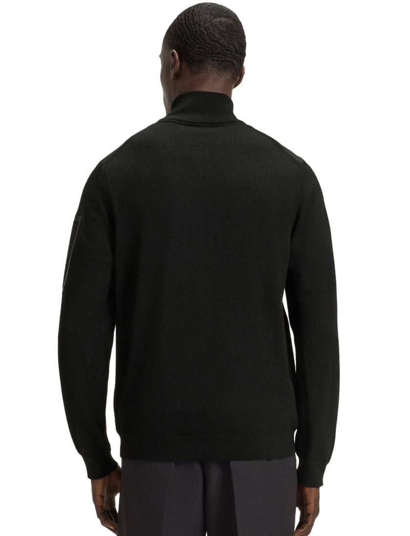 Boss Green vest zwart regular fit effen