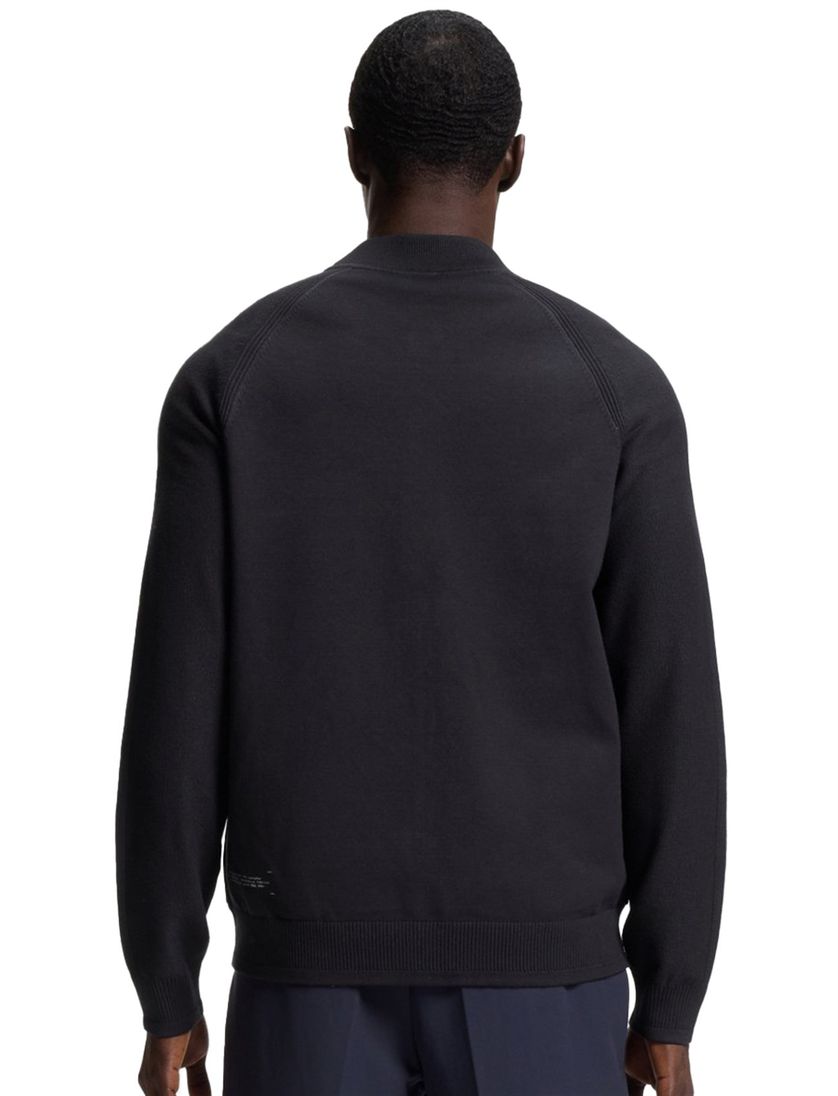 Boss Green vest donkerblauw effen viscose