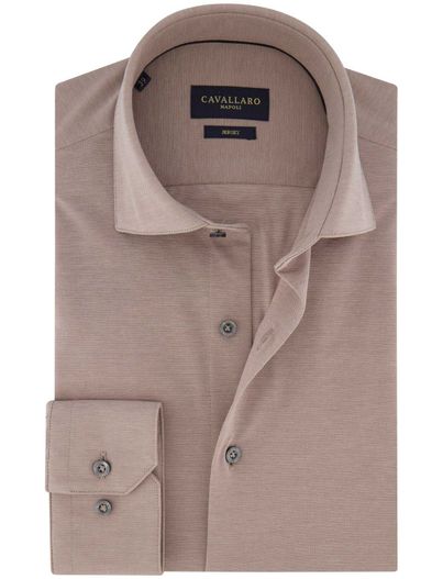 Cavallaro business overhemd beige Cavallaro