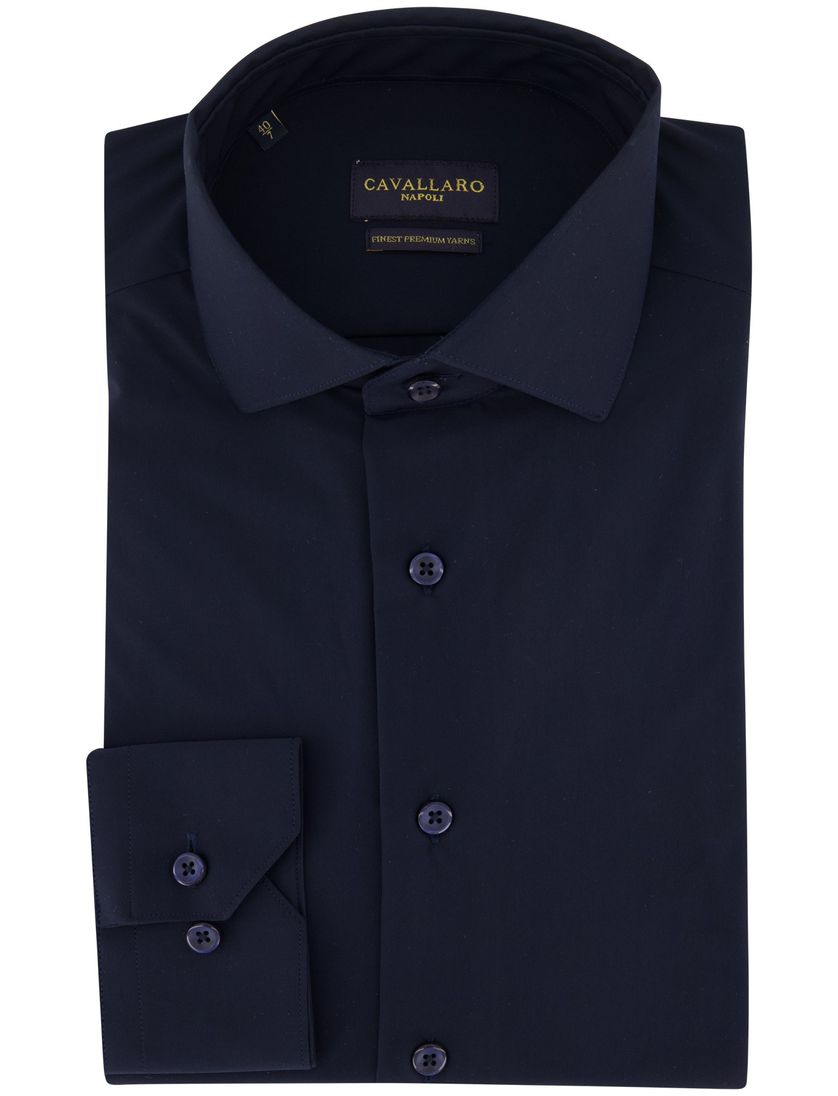 Cavallaro napoli overhemd ml7 donkerblauw