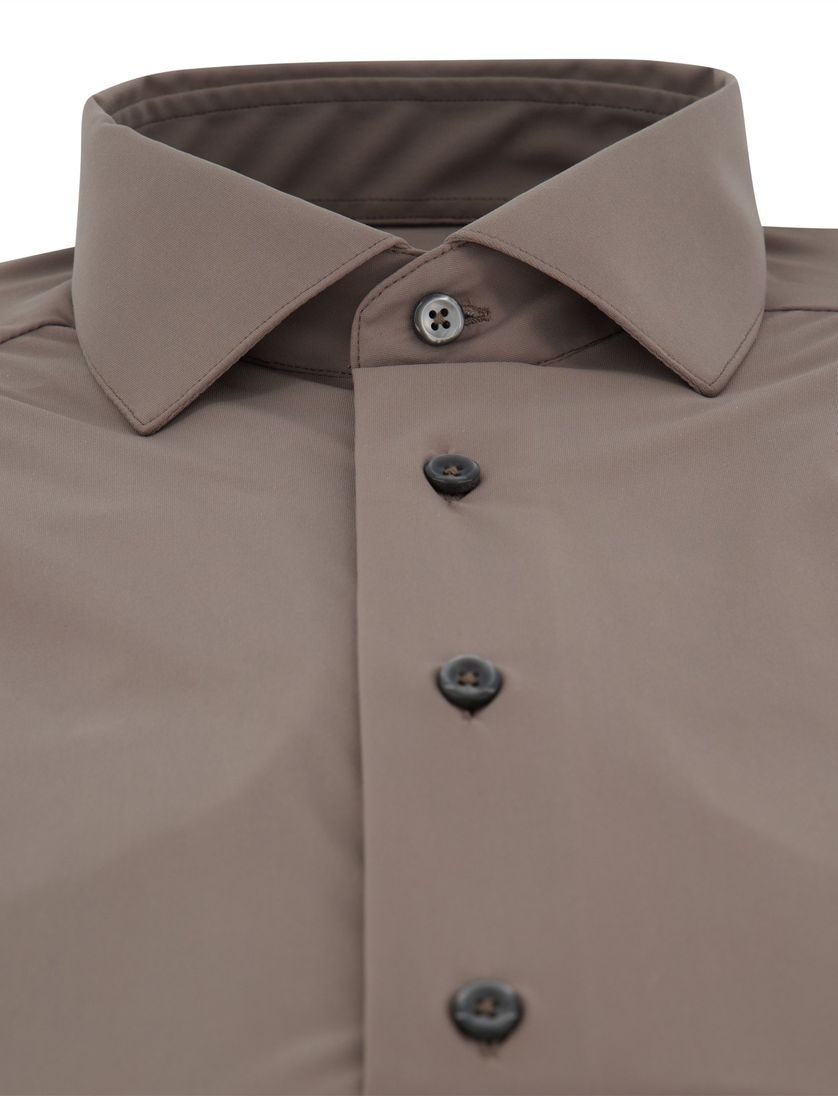 Cavallaro napoli overhemd taupe ml7