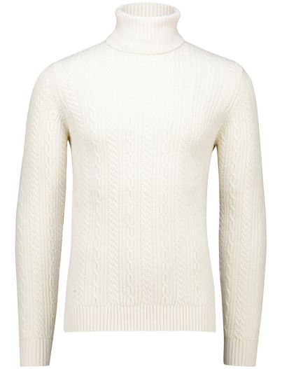 Cavallaro Cavallaro Mergio coltrui creme gebreid met boord