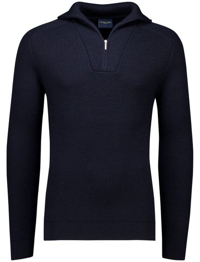 Cavallaro Cavallaro half zip pullover donkerblauw