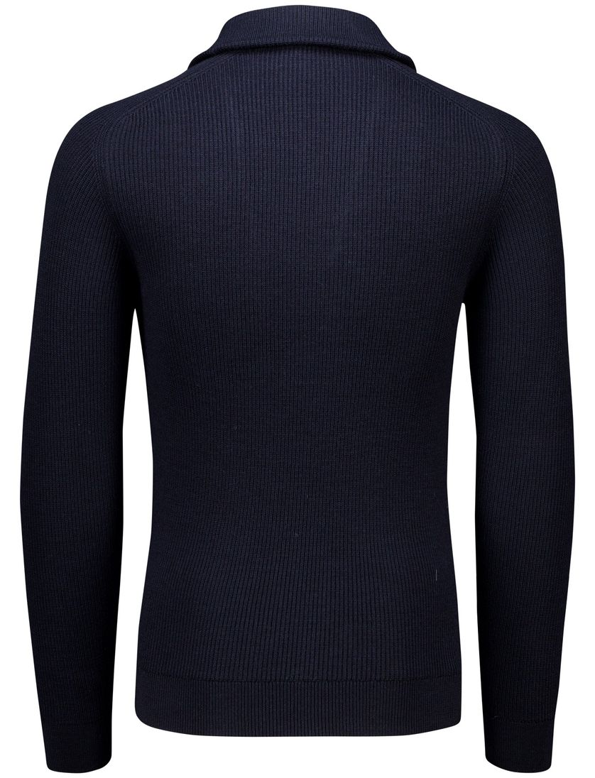 Cavallaro half zip pullover donkerblauw