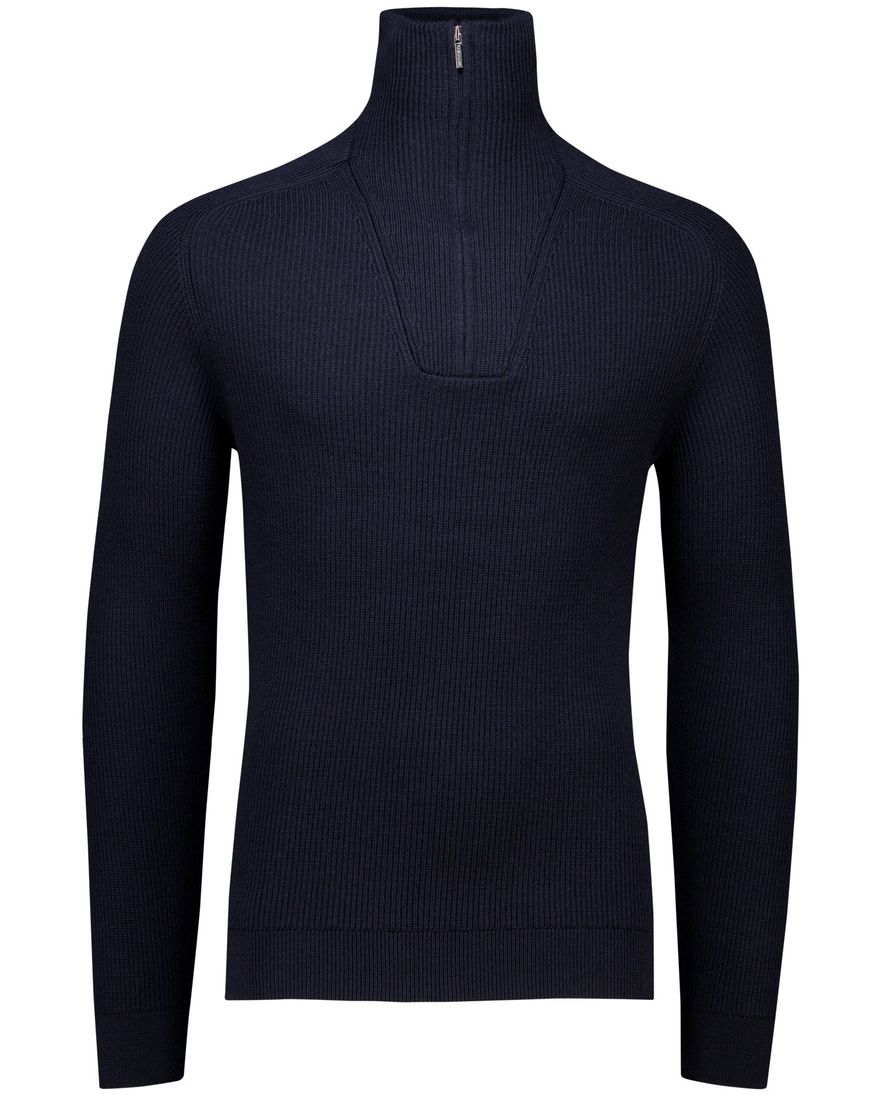 Cavallaro corsico half zip pullover donkerblauw