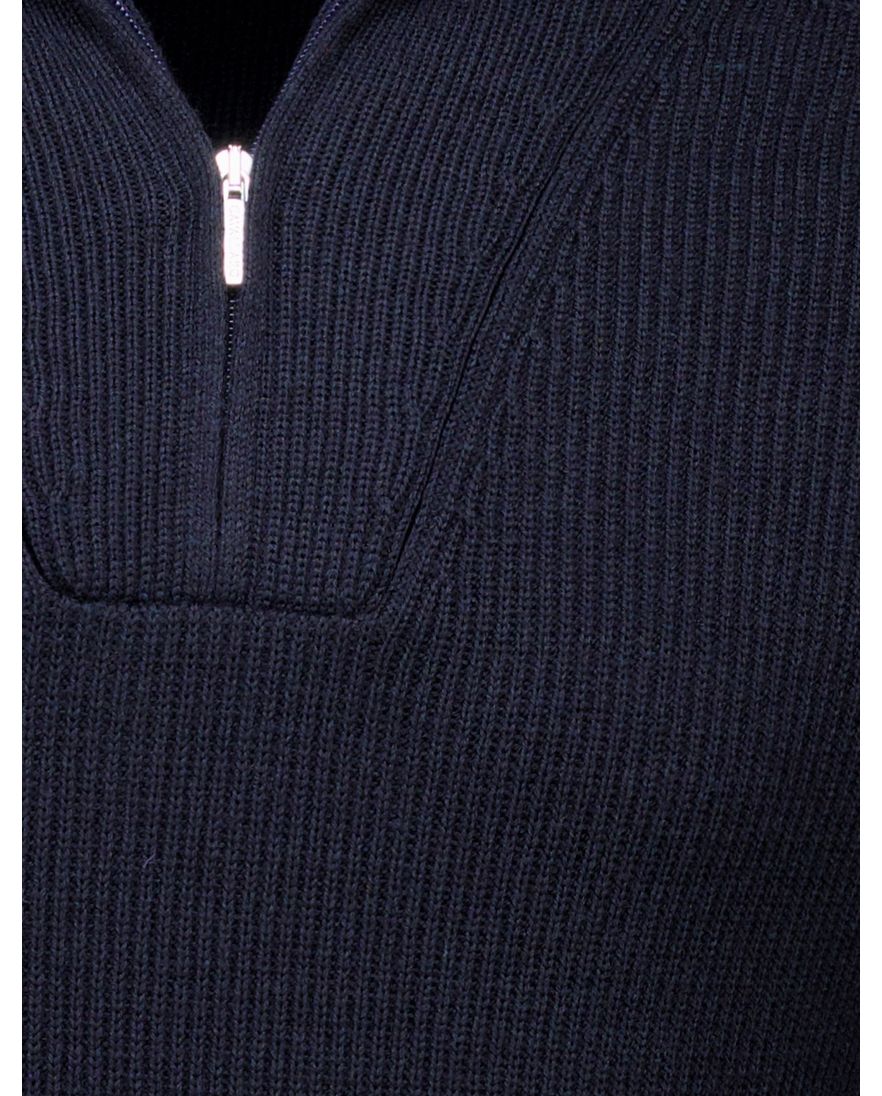 Cavallaro corsico half zip pullover donkerblauw